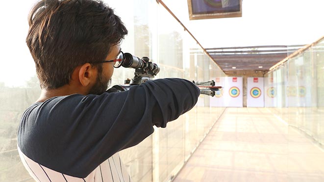 Experience Pistol Bow adventure sport at Della